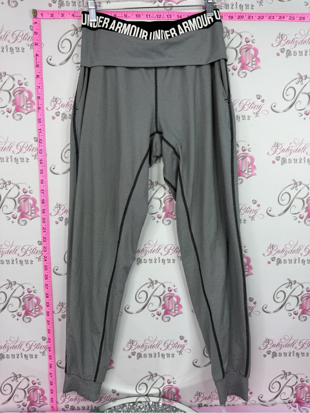Under Armour Gray Track Joggers with Black Logo Waistband